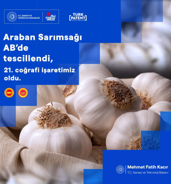 Araban Sarımsağı, Avrupa Birliği'nde Tescillenen 21. Coğrafi İşaret Oldu