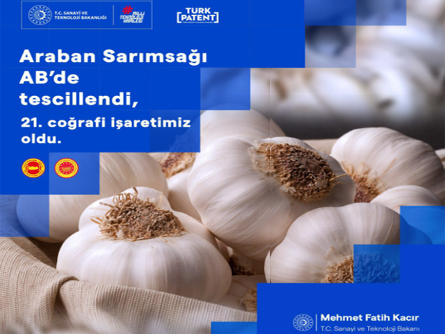 Araban Sarımsağı, Avrupa Birliği'nde Tescillenen 21. Coğrafi İşaret Oldu